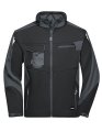Heren Werk Softshell Jas Daiber JN844 Zwart-Carbon